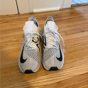 Nike 270 AirMax FlyKnit White and Black Athletic Shoes